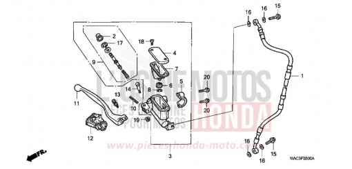 MAITRE-CYLINDRE FREIN AV. CR500RW de 1998